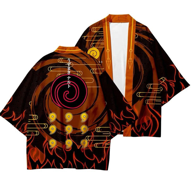 Naruto Anime Peripheral Set Yuori Kimono Jacket Naruto Li Locke Suit Bathrobe Two-Dimensional Cloak Pajamas