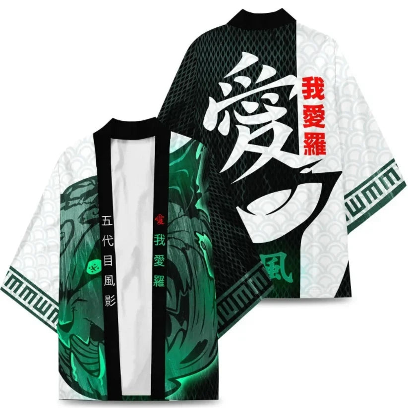 Naruto Anime Peripheral Set Yuori Kimono Jacket Naruto Li Locke Suit Bathrobe Two-Dimensional Cloak Pajamas