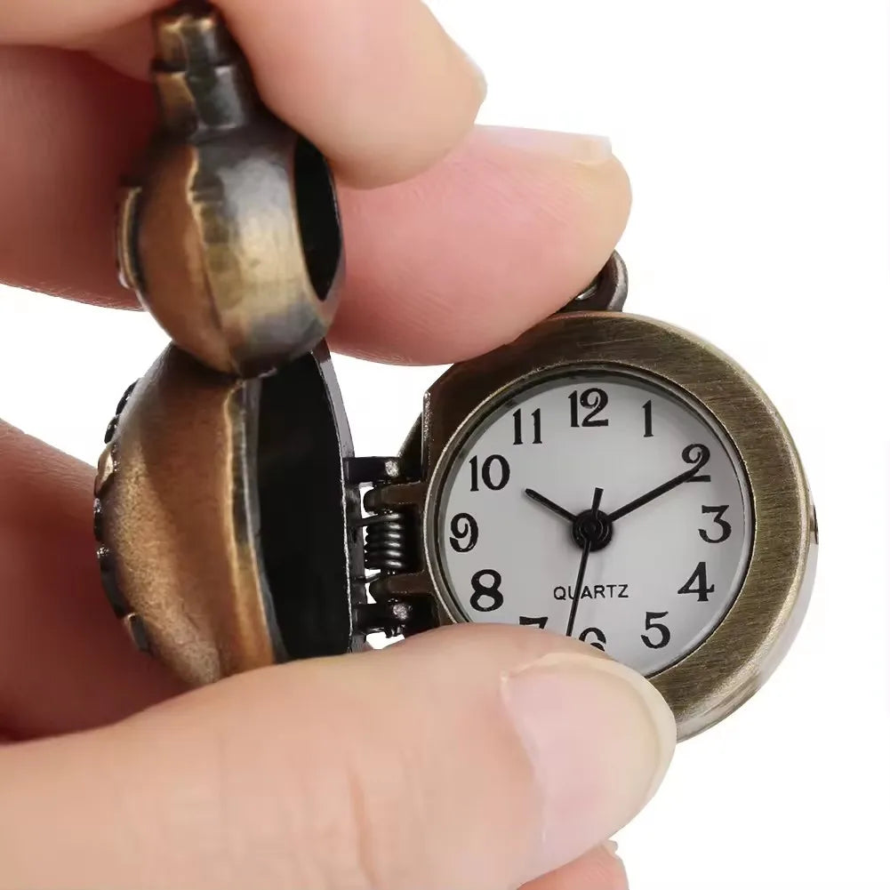 Cartoon Anime Cosplay Gift Metal Accessories Gaara Love Gourd Pendant Necklace With Vintage Quartz Pocket Watch