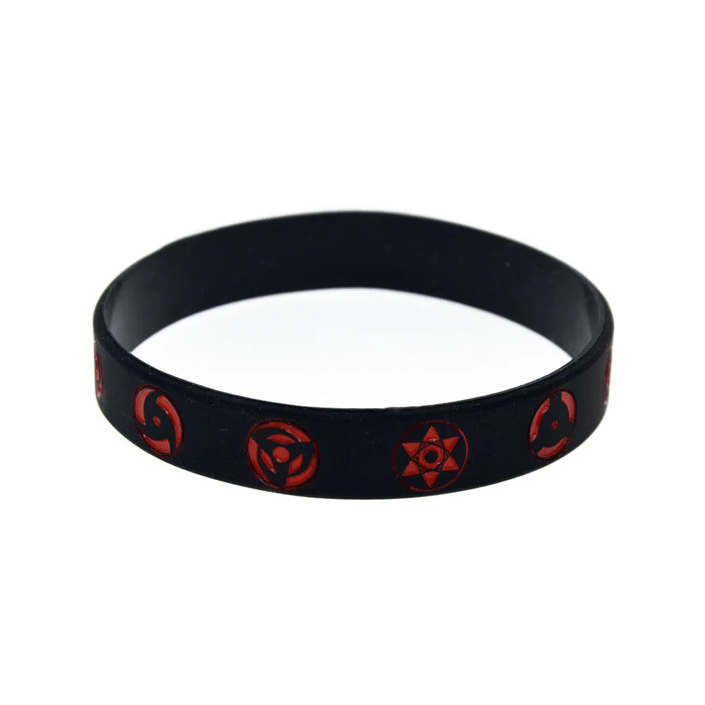 Anime Silicon Bracelet  Cartoon Cosplay Wristband Uchiha Itachi Kakashi Sasuke Accessories Childr
