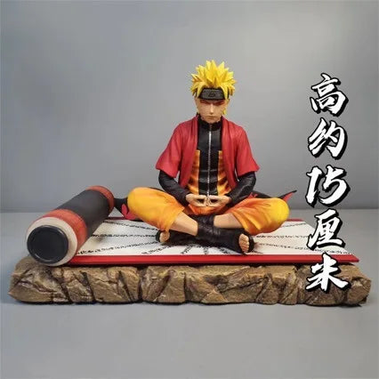 15CM Shippuden Figure Anime Immortal Mode Uzumaki Figure Meditate Gk Statue Collection Figurines Model Gift Toys