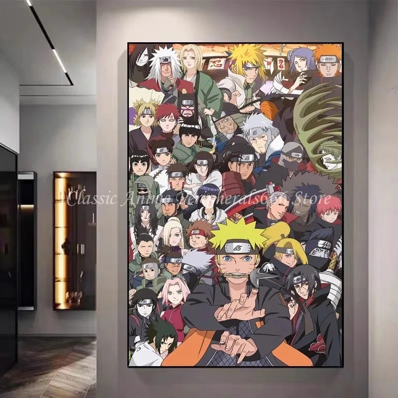 Naruto Anime Decoration Painting Naruto Kakashi Uchiha Itachi Xiao Organizes Posters, Entrance Paintings, Murals