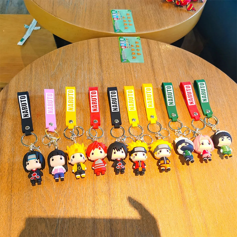 Naruto Cute Doll Pendant Anime Figures Kawaii Uzumaki Q Version Naruto Backpack Keychain Bag Keyring Pendant Birthday Gifts