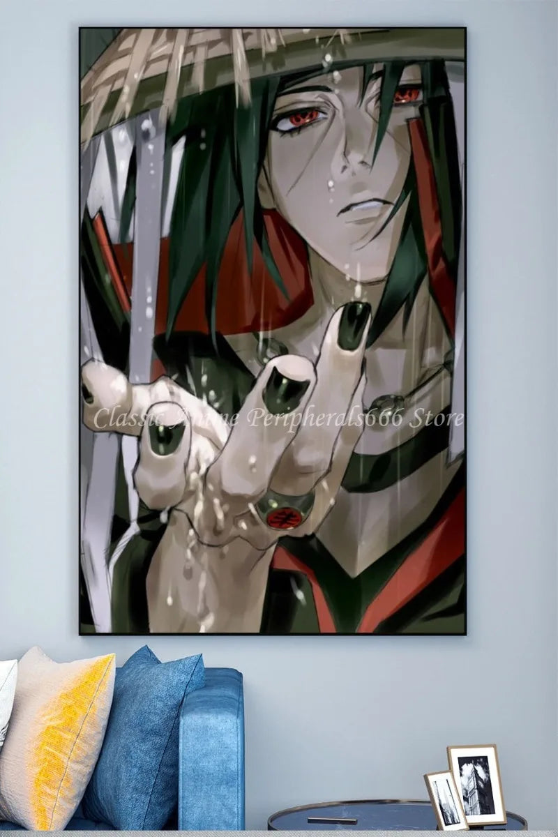 Naruto Anime Decoration Painting Naruto Kakashi Uchiha Itachi Xiao Organizes Posters, Entrance Paintings, Murals