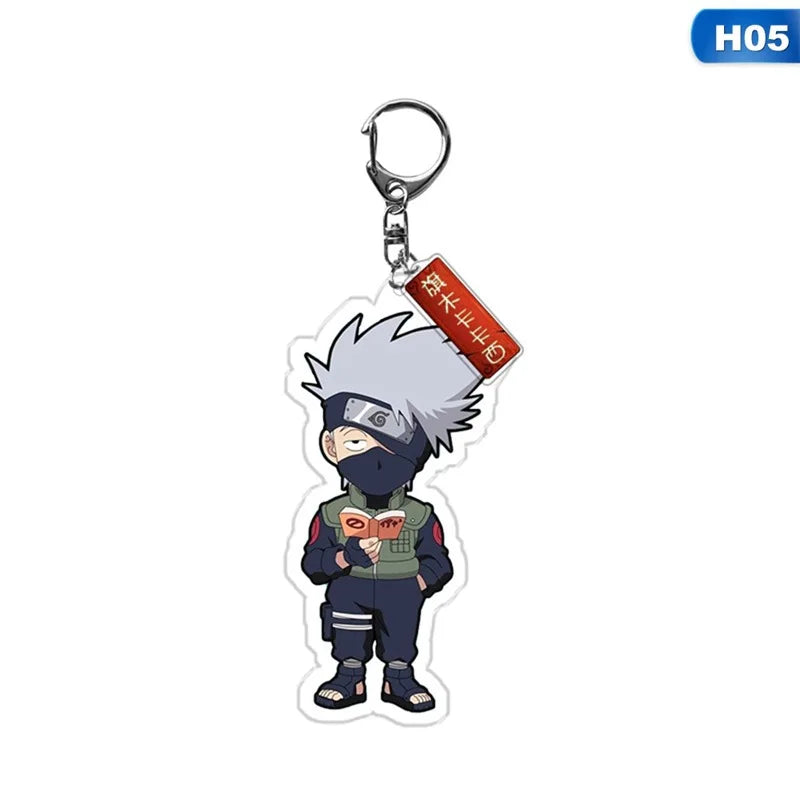 40Style Uzumaki Uchiha Sakura Gaara Obito Itachi Madara Hatake Kakashi Anime Figures Acrylic Keychains Fans Gift