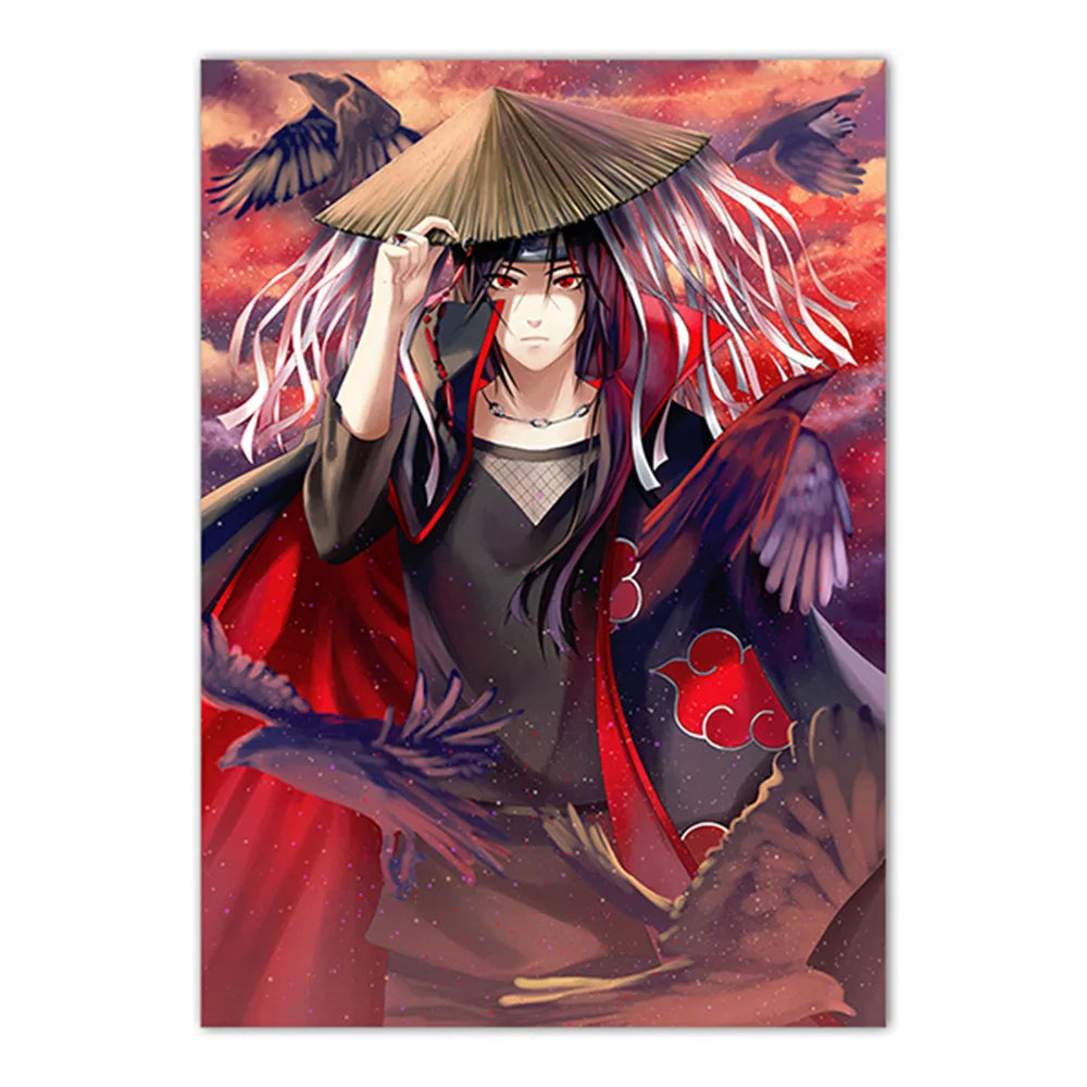 Naruto Poster Japanese Anime Naruto Sasuke HD Decorative Painting Frameless Canvas Painting Home Wall Decoration