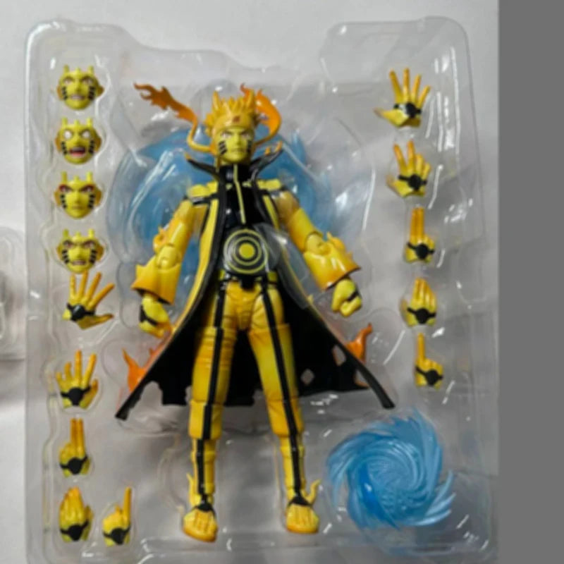 SHF Uzumaki Naruto Action Figure Rikudo Sennin Naruto Kurama Link Mode Figurine Movable Model Collection Anime Toy