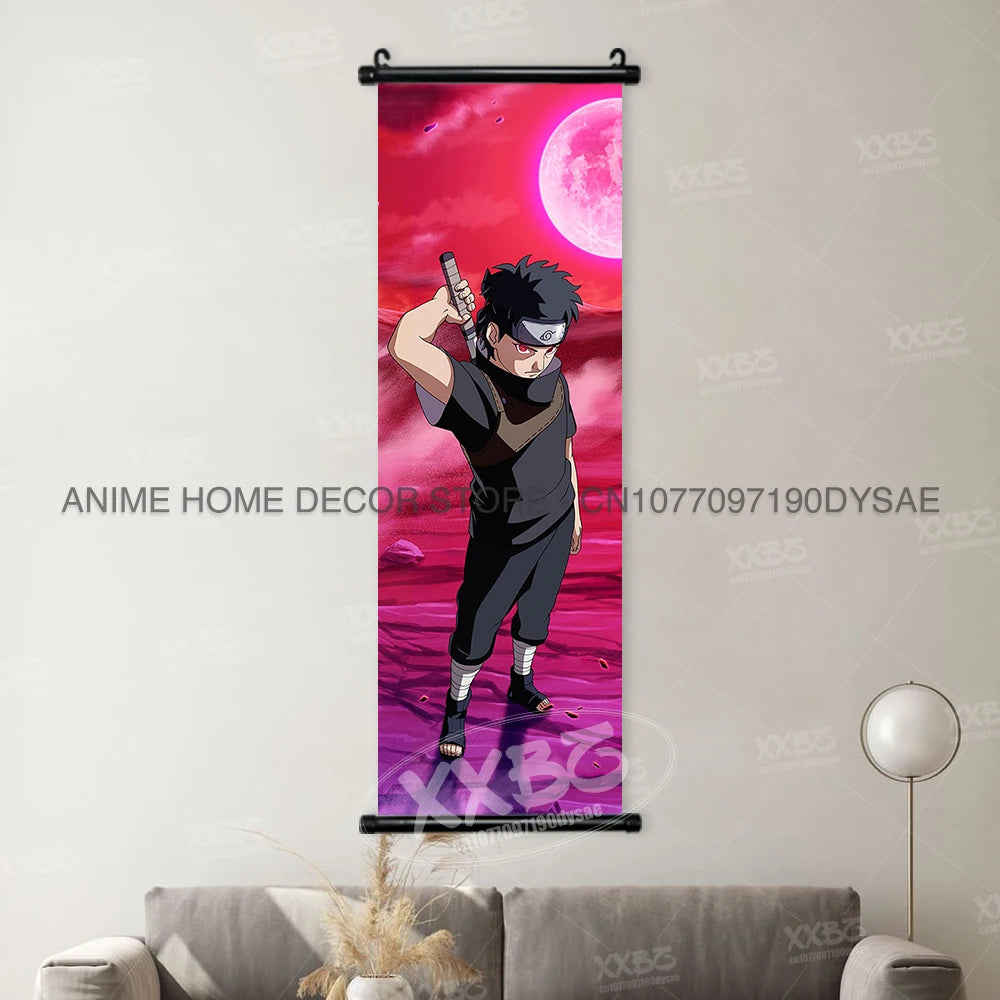 Naruto Posters Scroll Wall Decor Uchiha Itachi Home Pictures Haruno Sakura Anime Hanging Nara Shikamaru Art Paintings Orochimaru