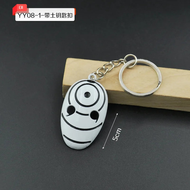 Naruto Anime Keychain Cartoon Uchiha Obito Uchiha Madara Naruto Metal Key Chain Pendant Akatsuki Chaveiro Jewelry Souvenir Gifts