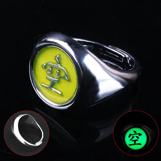 Japanese Anime Cosplay Luminous Ring Akatsuki Ladies Ring Men's Ring Accessories Props Finger Decoration Anillos Akatsuki Itachi