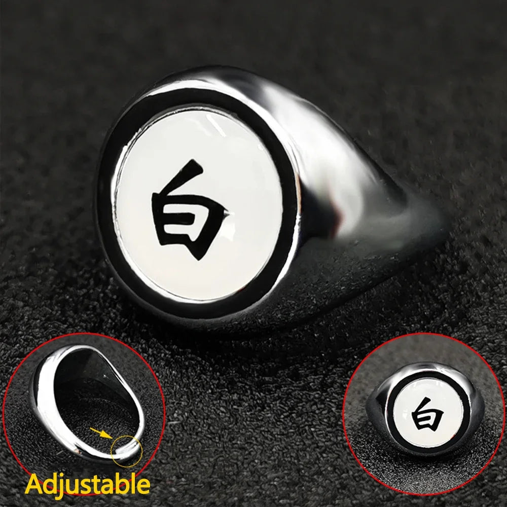 Bandai Naruto Akatsuki Rings Headbands Anime Figure Itachi Cosplay Ring Accessories Props Jewerly Christmas Party Gifts