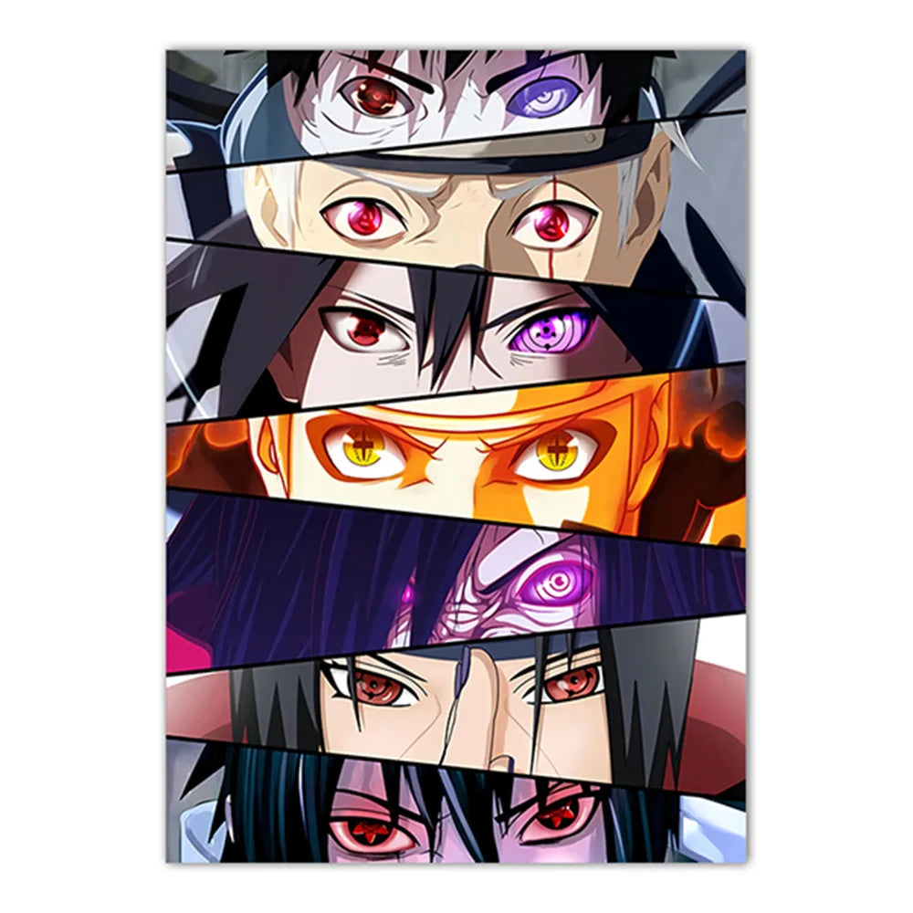 Naruto Poster Japanese Anime Naruto Sasuke HD Decorative Painting Frameless Canvas Painting Home Wall Decoration