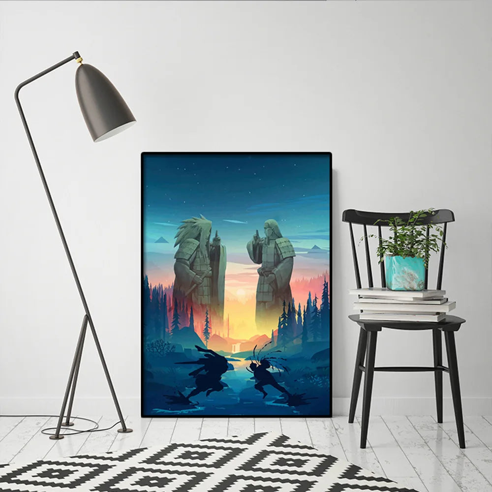 Naruto Poster Japanese Anime Naruto Sasuke HD Decorative Painting Frameless Canvas Painting Home Wall Decoration