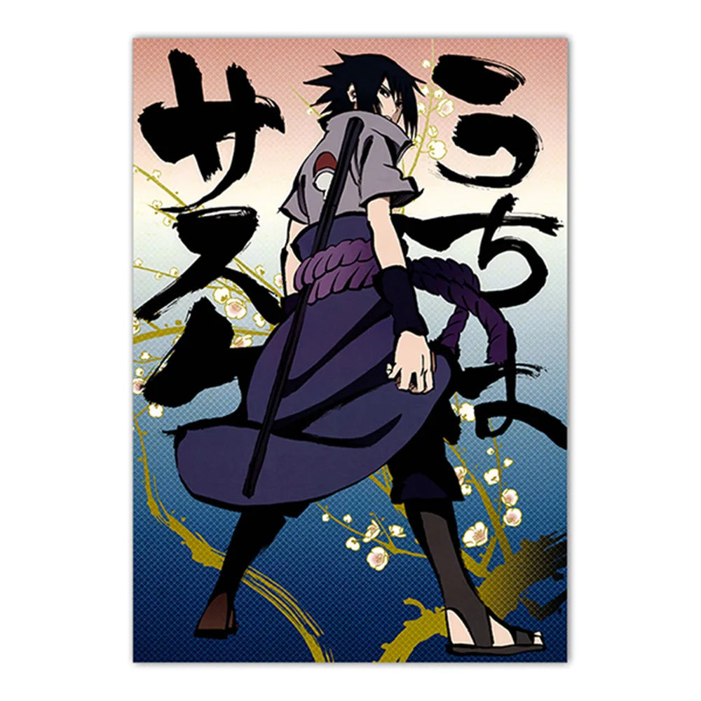 Naruto Poster Japanese Anime Naruto Sasuke HD Decorative Painting Frameless Canvas Painting Home Wall Decoration