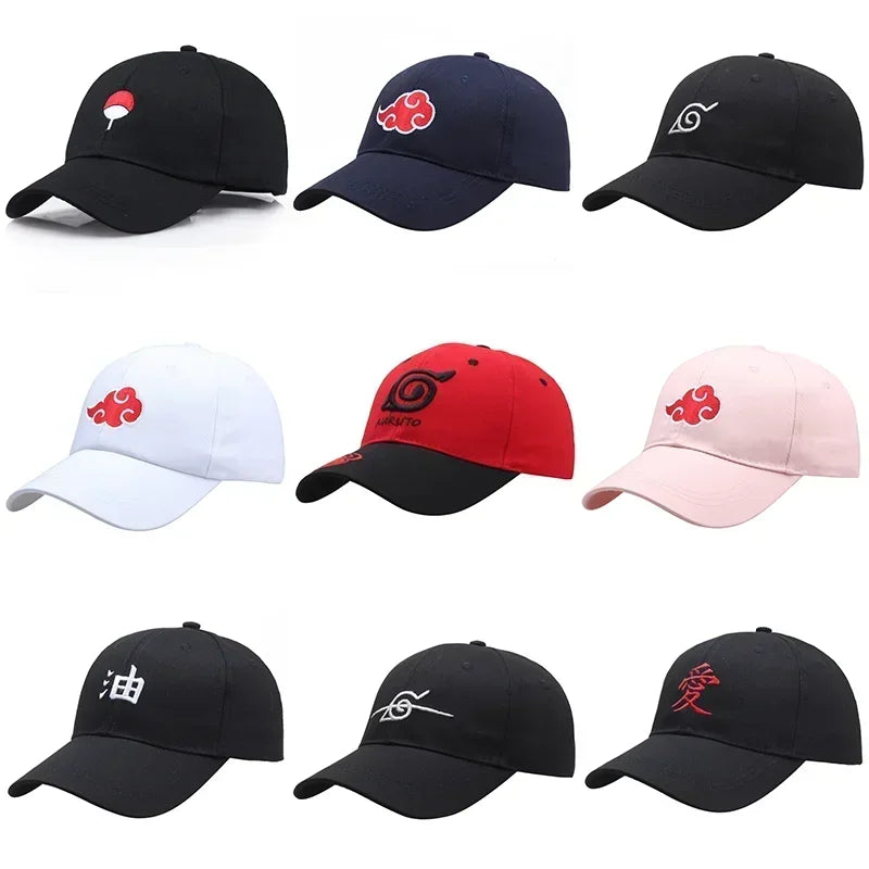 Unisex Embroidered Baseball Hat Adjustable Sun Visor Hat Uzumaki Akatsuki Duck Tongue Anime Cosplay