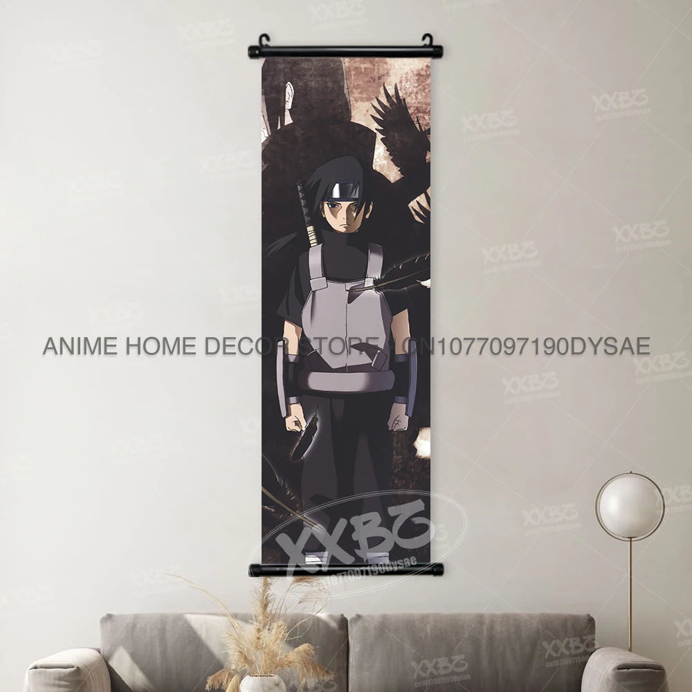 Naruto Posters Scroll Wall Decor Uchiha Itachi Home Pictures Haruno Sakura Anime Hanging Nara Shikamaru Art Paintings Orochimaru