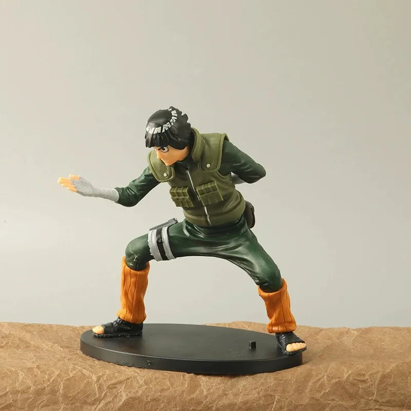 15CM Anime Naruto: Shippūden Rock Lee Naruto Fighting Stance Model Toy Gift Action Figure Famous Battle Scenes