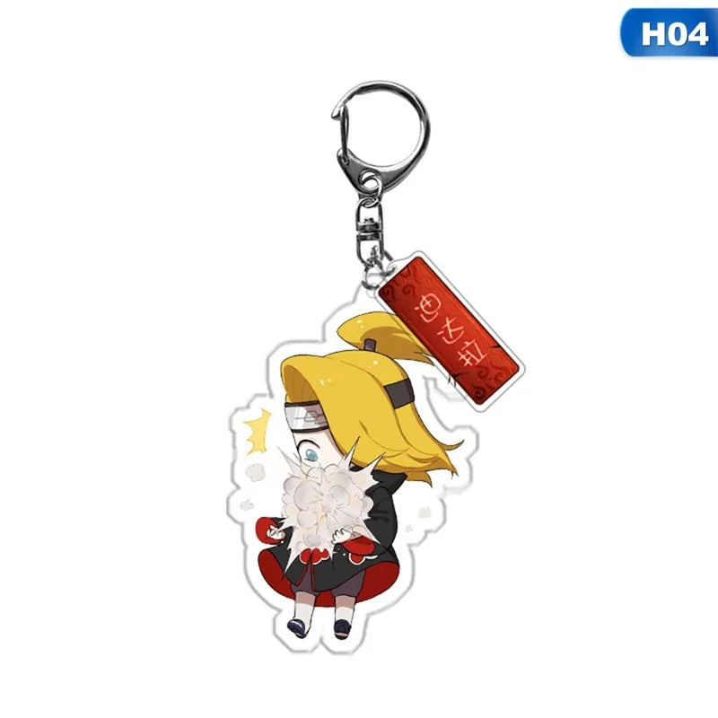 40Style Uzumaki Uchiha Sakura Gaara Obito Itachi Madara Hatake Kakashi Anime Figures Acrylic Keychains Fans Gift