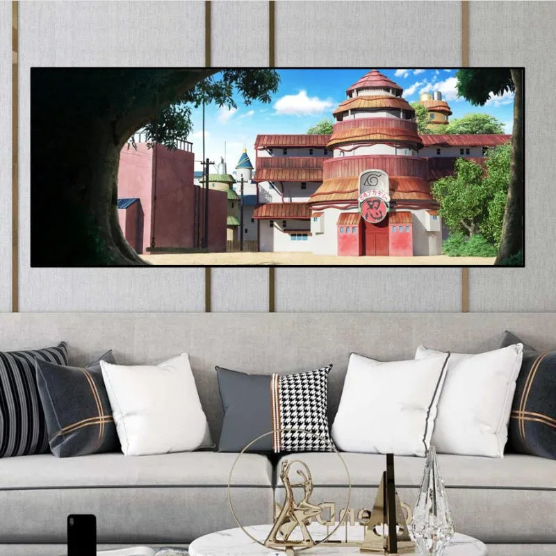 Naruto Family Portrait Decoration Painting Organized By Naruto Sasuke Xiao for Hanging Paintings Kid's Bedroom Bedside Mural