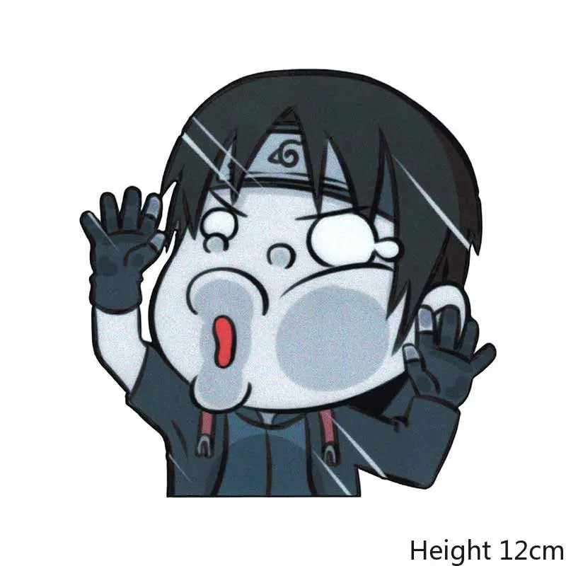 Anime Naruto Stickers Funny Sasuke Peek Window Stickers Laptop Decals Waterproof Car Stickers Personality Anime Stickers