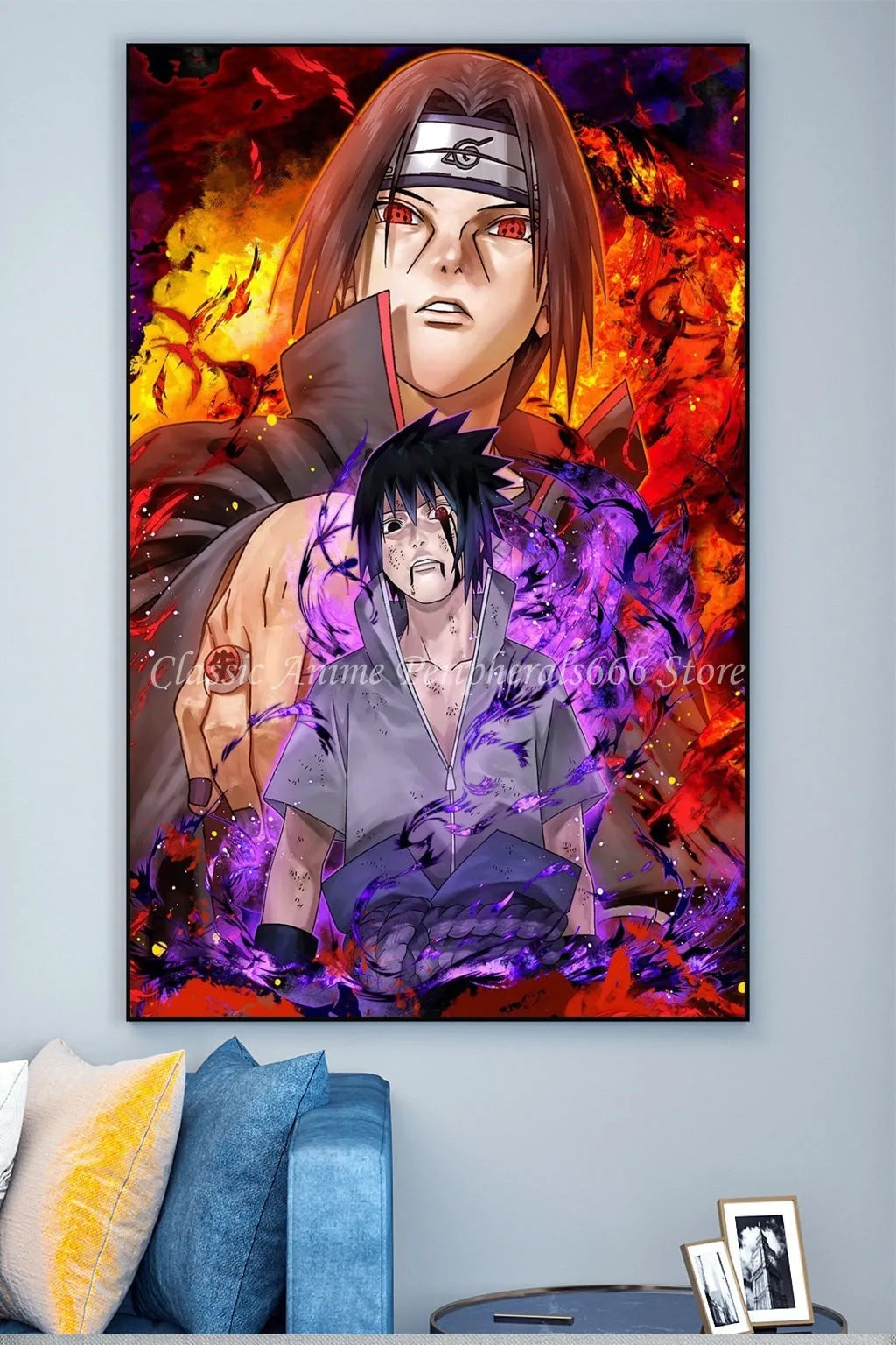 Naruto Anime Decoration Painting Naruto Kakashi Uchiha Itachi Xiao Organizes Posters, Entrance Paintings, Murals