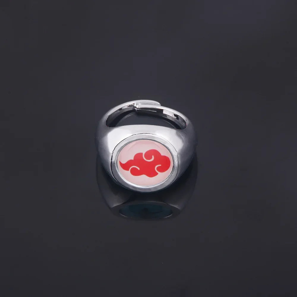 Japanese Anime Cosplay Ring Akatsuki Ladies Ring Men's Ring Accessories Props Finger Decoration Anillos Akatsuki Itachi