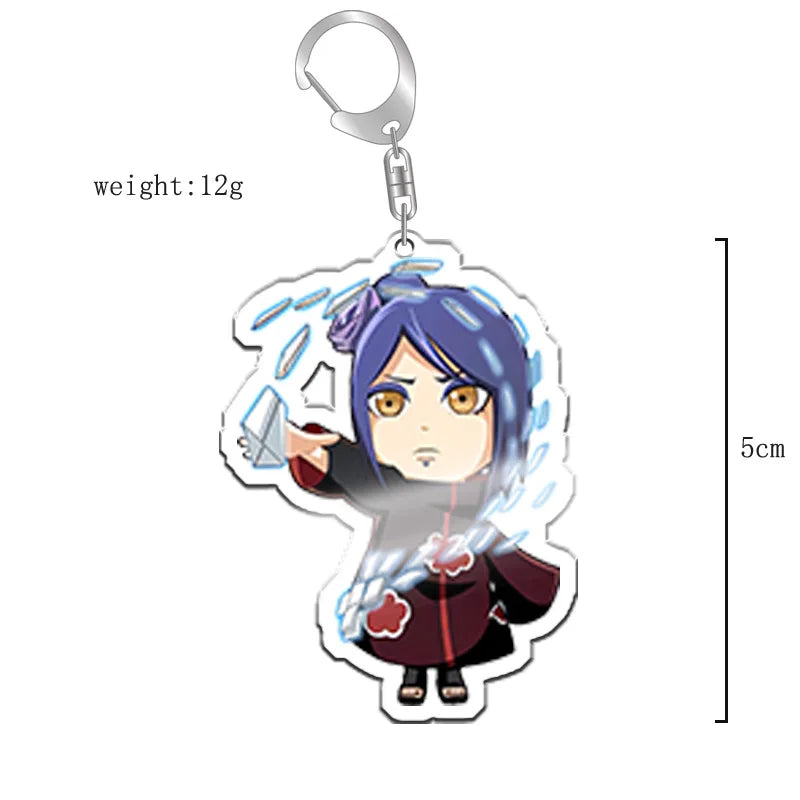 40Style Uzumaki Uchiha Sakura Gaara Obito Itachi Madara Hatake Kakashi Anime Figures Acrylic Keychains Fans Gift