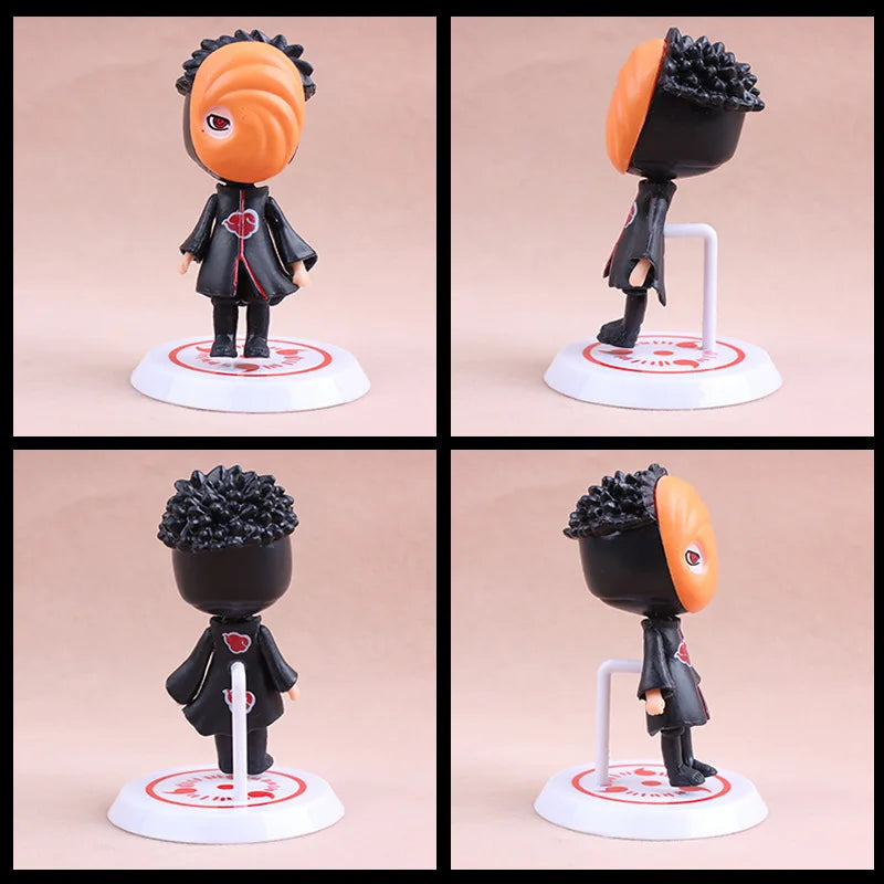 6 Pcs/Lot NARUTO Sasuke Gaara Uchiha Madara Figure 7-8cm 2 Style Personality Base Mini Figurines