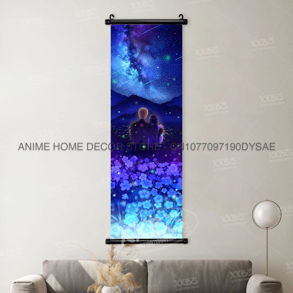 Naruto Posters Scroll Wall Decor Uchiha Itachi Home Pictures Haruno Sakura Anime Hanging Nara Shikamaru Art Paintings Orochimaru