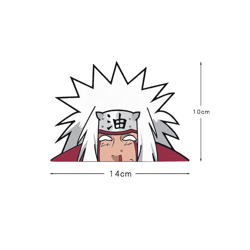 Naruto Peek Sticker Diffuse Sticker Paper Sasuke Car Sticker Waterproof Laptop Window PVC Anime Sticker
