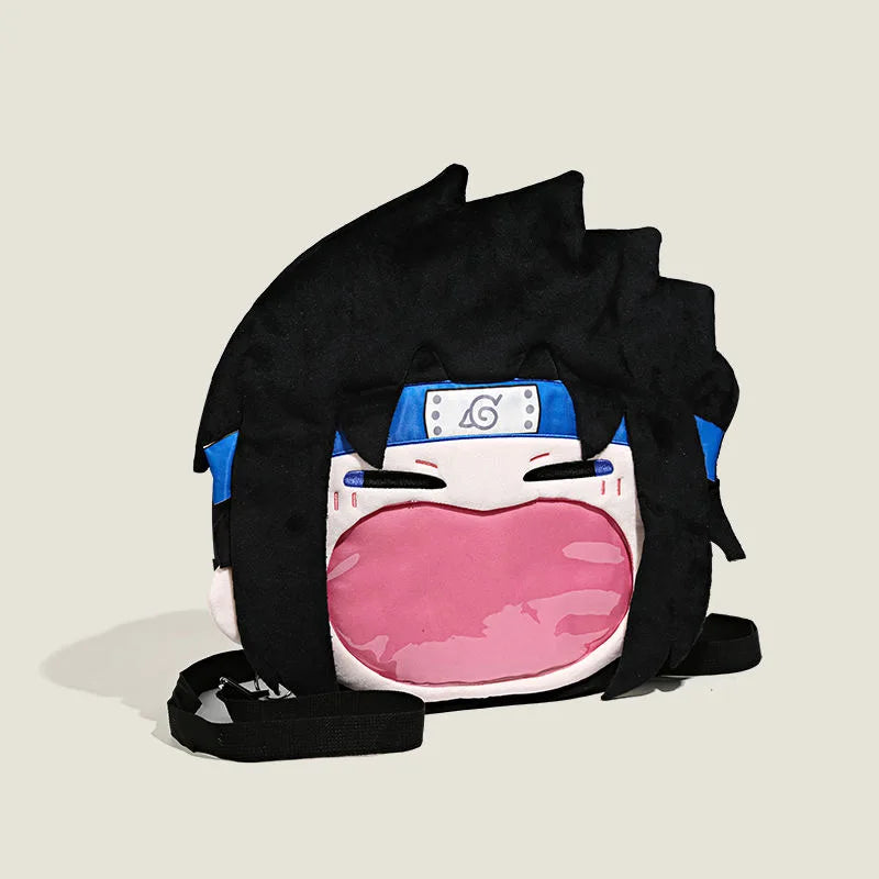 NARUTO Uzumaki Naruto Anime Plush Backpack Kindergarten Backpack Transparent Itabag Couples' Birthday Gifts Children's Toys