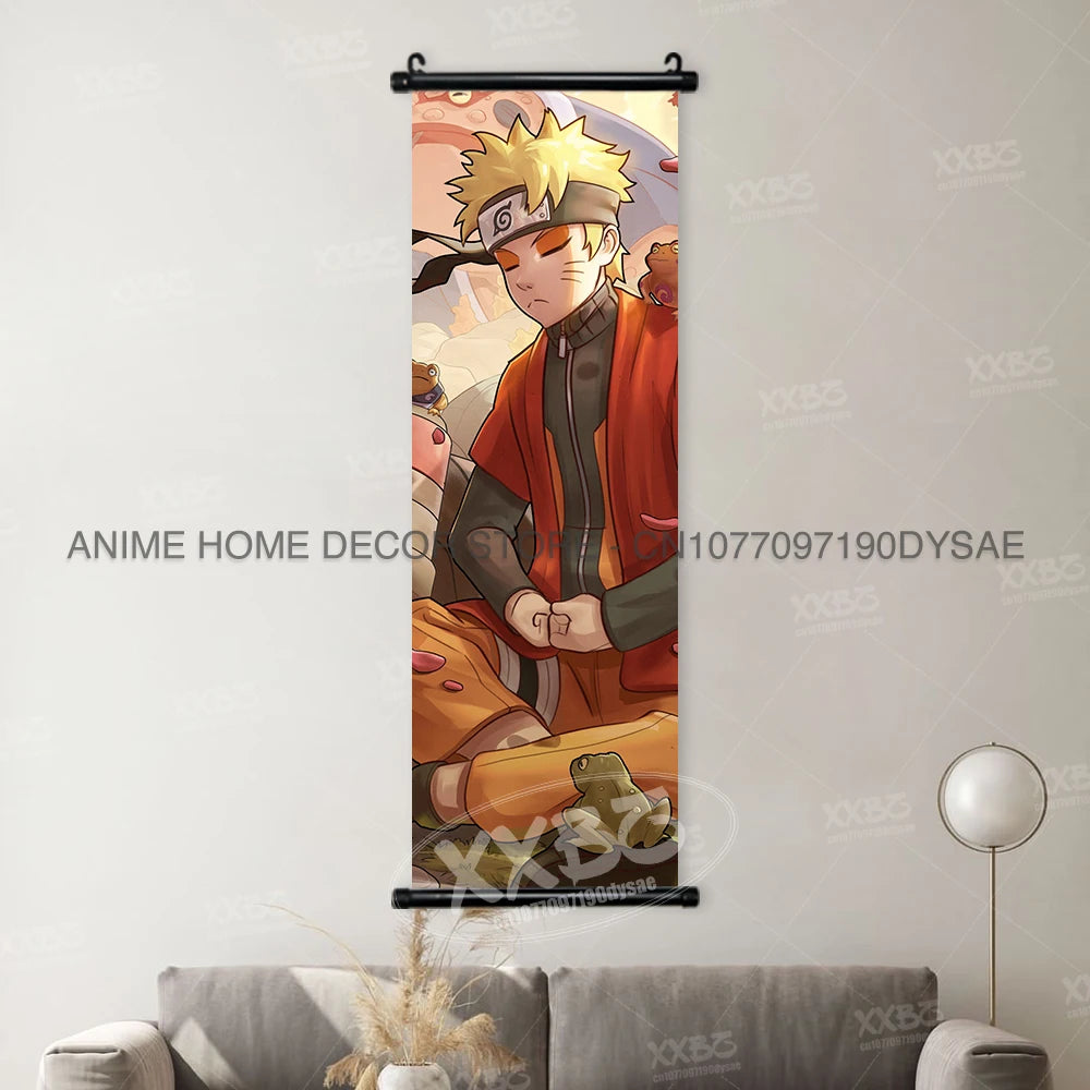 Naruto Posters Scroll Wall Decor Uchiha Itachi Home Pictures Haruno Sakura Anime Hanging Nara Shikamaru Art Paintings Orochimaru