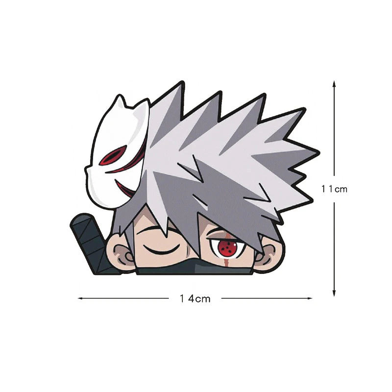 Naruto Peek Sticker Diffuse Sticker Paper Sasuke Car Sticker Waterproof Laptop Window PVC Anime Sticker