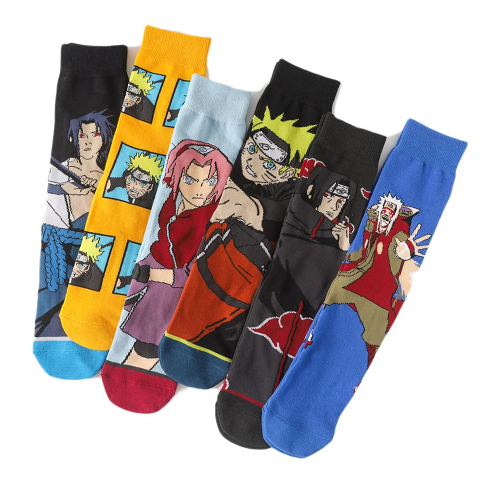 Anime Uzumaki NARUTO Uchiha Sasuke Haruno Sakura Itachi Jiraiya Socks Cosplay Adult Unisex Clothing Sock Accessories Props