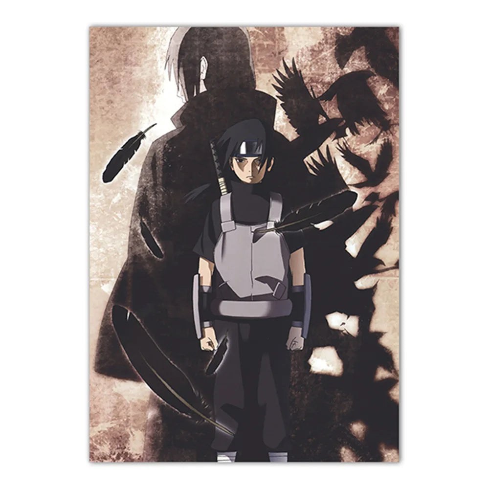 Naruto Poster Japanese Anime Naruto Sasuke HD Decorative Painting Frameless Canvas Painting Home Wall Decoration