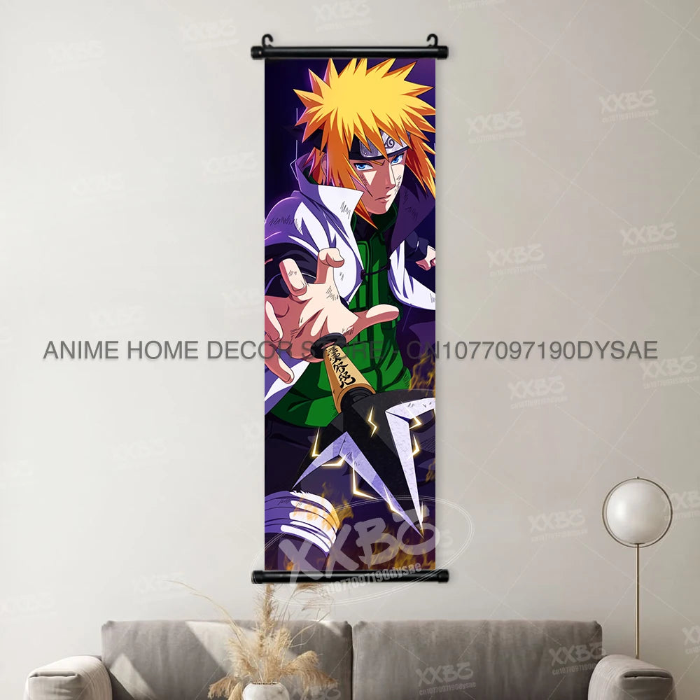 Naruto Posters Scroll Wall Decor Uchiha Itachi Home Pictures Haruno Sakura Anime Hanging Nara Shikamaru Art Paintings Orochimaru
