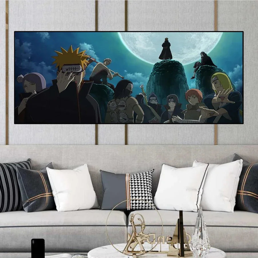 Naruto Family Portrait Decoration Painting Organized By Naruto Sasuke Xiao for Hanging Paintings Kid's Bedroom Bedside Mural
