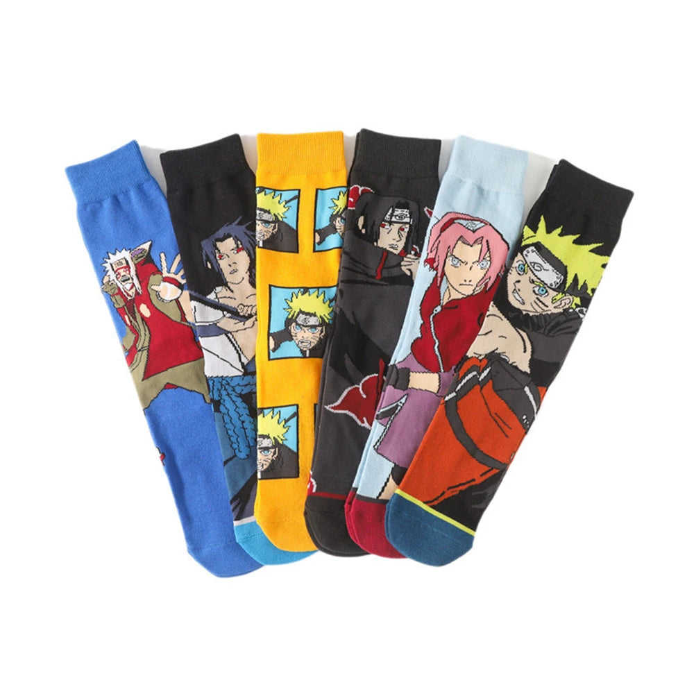 Anime Uzumaki NARUTO Uchiha Sasuke Haruno Sakura Itachi Jiraiya Socks Cosplay Adult Unisex Clothing Sock Accessories Props