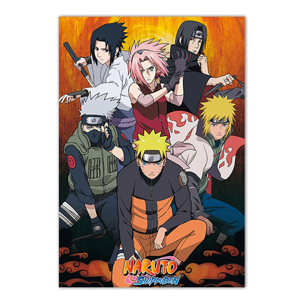 Naruto Poster Japanese Anime Naruto Sasuke HD Decorative Painting Frameless Canvas Painting Home Wall Decoration