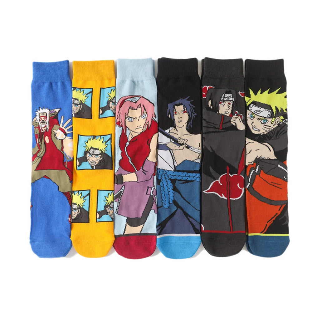 Anime Uzumaki NARUTO Uchiha Sasuke Haruno Sakura Itachi Jiraiya Socks Cosplay Adult Unisex Clothing Sock Accessories Props