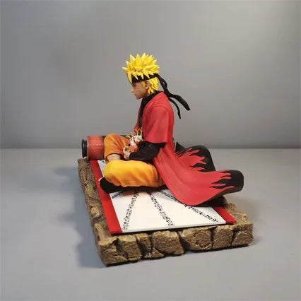 15CM Shippuden Figure Anime Immortal Mode Uzumaki Figure Meditate Gk Statue Collection Figurines Model Gift Toys