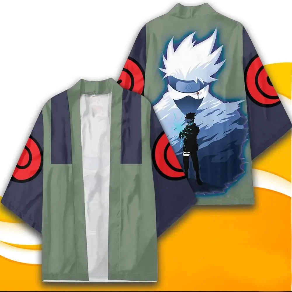 Naruto Anime Peripheral Set Yuori Kimono Jacket Naruto Li Locke Suit Bathrobe Two-Dimensional Cloak Pajamas