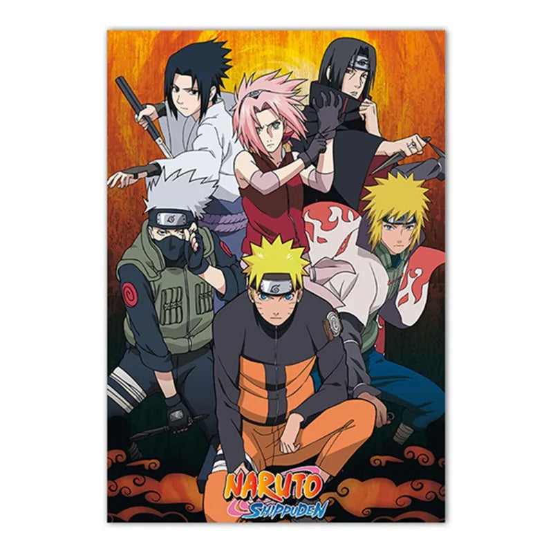 Naruto Poster Japanese Anime Naruto Sasuke HD Decorative Painting Frameless Canvas Painting Home Wall Decoration