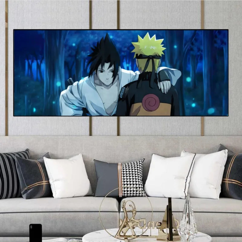Naruto Family Portrait Decoration Painting Organized By Naruto Sasuke Xiao for Hanging Paintings Kid's Bedroom Bedside Mural