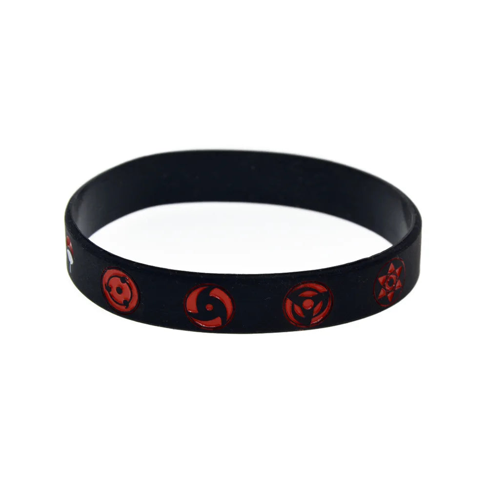 Anime Silicon Bracelet  Cartoon Cosplay Wristband Uchiha Itachi Kakashi Sasuke Accessories Childr