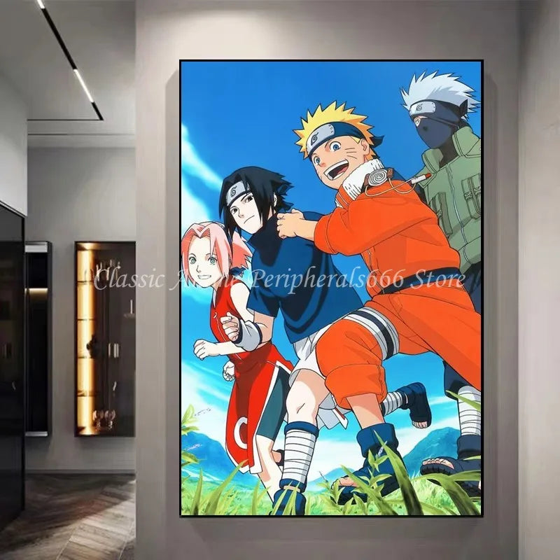 Naruto Anime Decoration Painting Naruto Kakashi Uchiha Itachi Xiao Organizes Posters, Entrance Paintings, Murals
