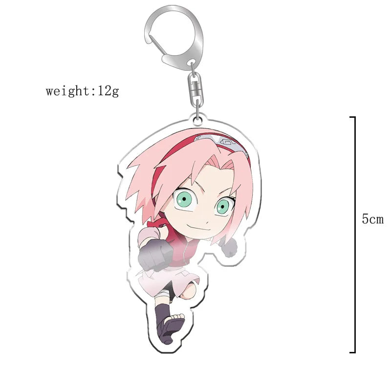 40Style Uzumaki Uchiha Sakura Gaara Obito Itachi Madara Hatake Kakashi Anime Figures Acrylic Keychains Fans Gift