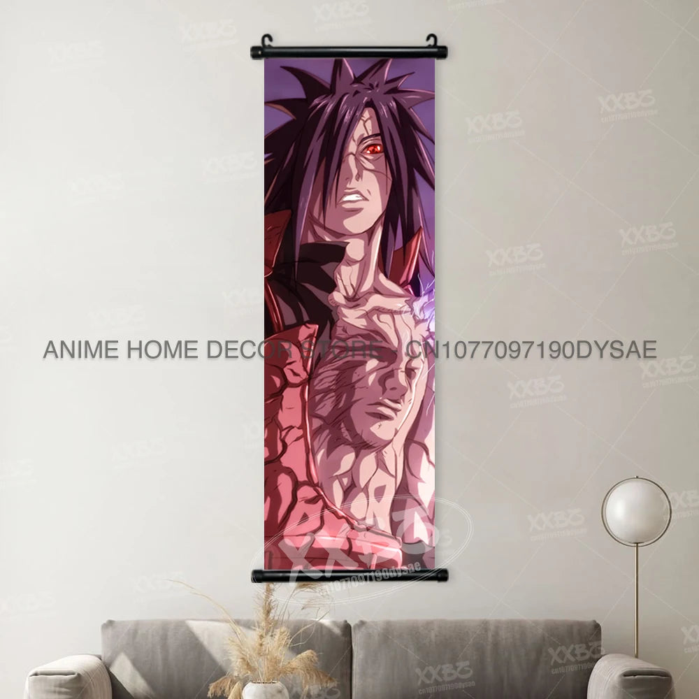 Naruto Posters Scroll Wall Decor Uchiha Itachi Home Pictures Haruno Sakura Anime Hanging Nara Shikamaru Art Paintings Orochimaru
