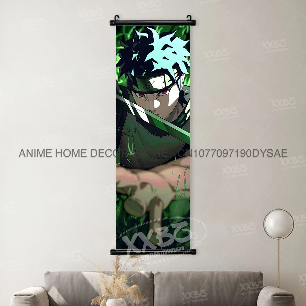Naruto Posters Scroll Wall Decor Uchiha Itachi Home Pictures Haruno Sakura Anime Hanging Nara Shikamaru Art Paintings Orochimaru