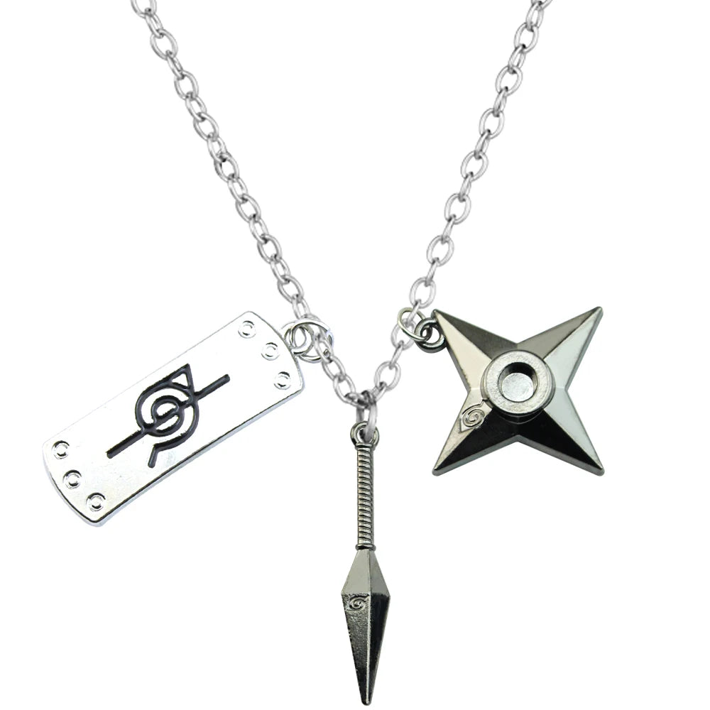 Anime Konoha Leather Necklace Akatsuki Red Cloud Pendant Anime Accessories Cosplay Akatsuki Itachi Cartoon Toys Gifts